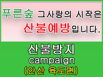 경기도 안산 육도 년중 산불조심 예방 캠페인 현수막 설치 위치